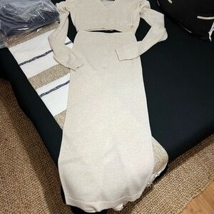 Eterne Emma Cashmere skirt heather oatmeal